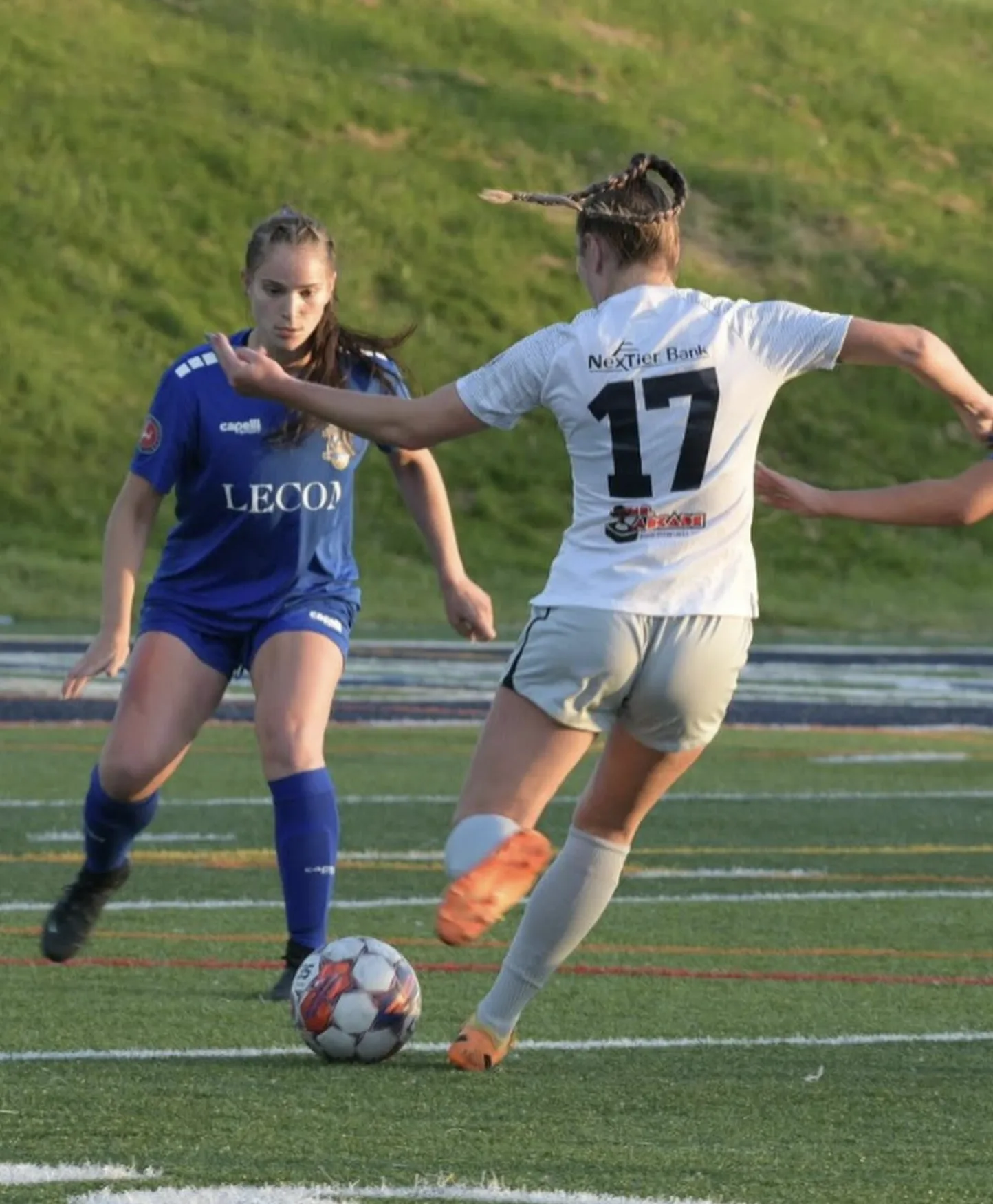 Soccer match action shot
